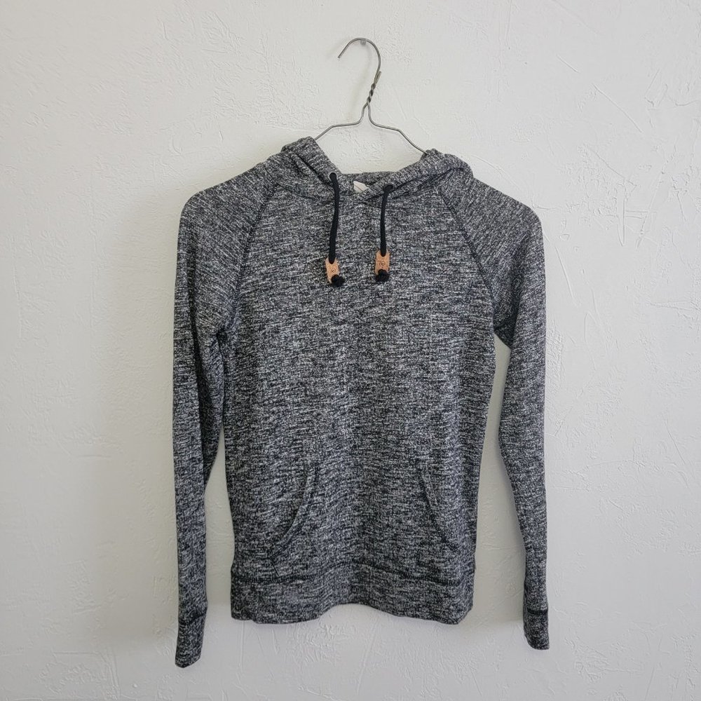 Tentree Heathered Black Long Sleeve Lightweight Hoodie Size Small